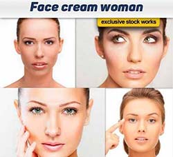 15张女性化妆品面部特写图片：Face cream woman - 15 UHQ JPEG